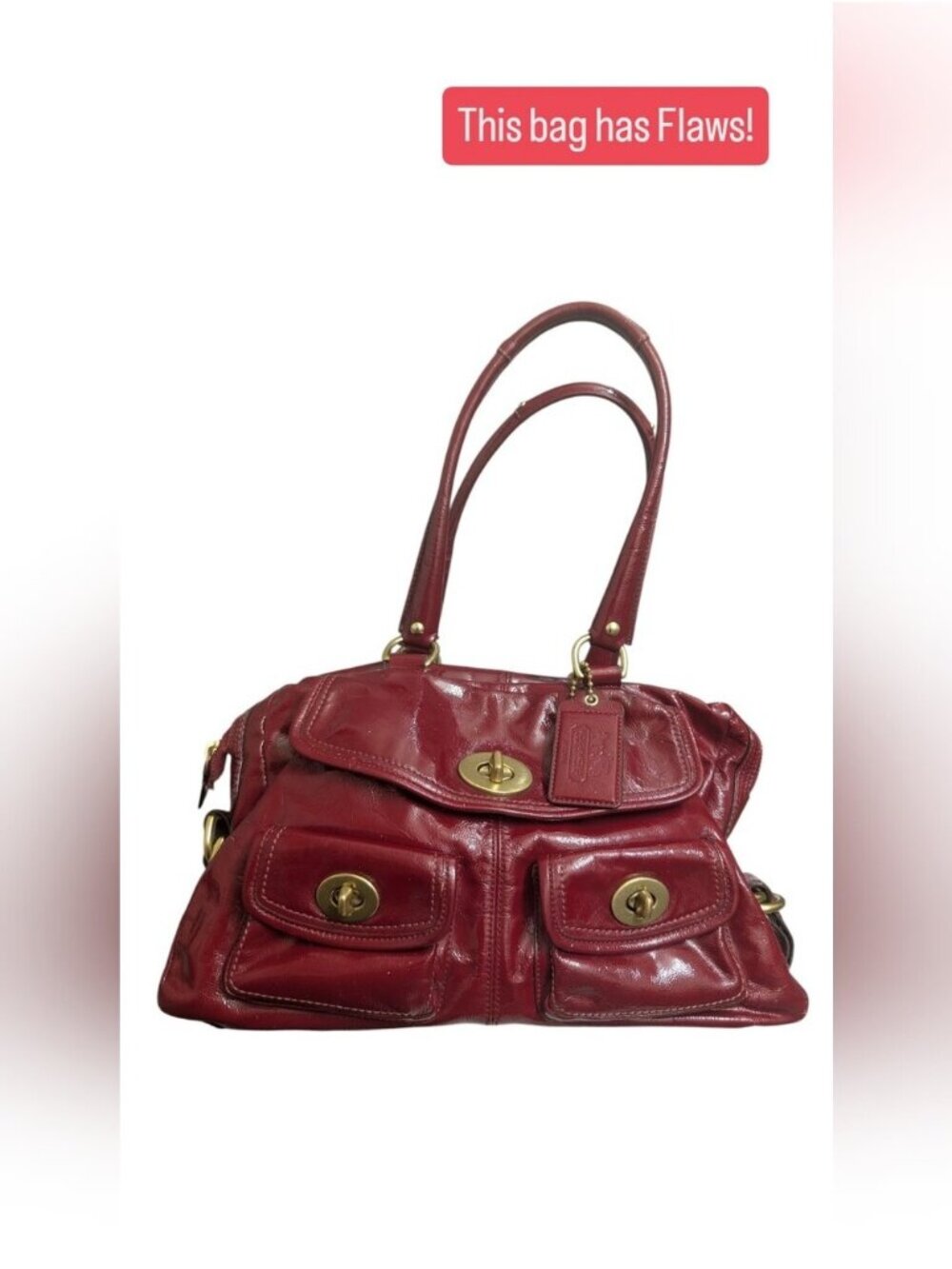🔥RARE🔥 Coach Y2K Legacy Archive Peyton Patent Leather Tote Bag Satchel